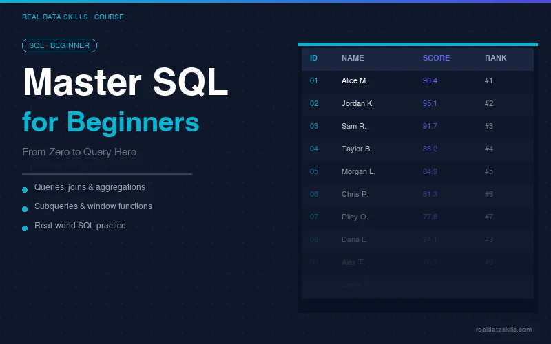 Master SQL for Beginners Course